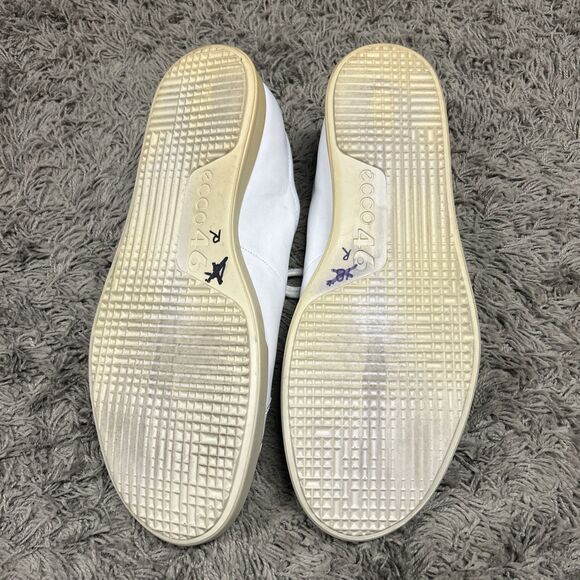 Ecco Collin 2.0 Shoes Mens 12 EU 46 Sneaker Casual White Leather Low Top Walking - Picture 5 of 9